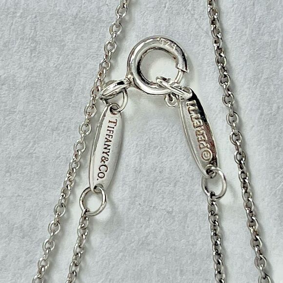 Retired Tiffany & Co Elsa Peretti Open Teardrop Pendant Necklace - Silver - Picture 10 of 16